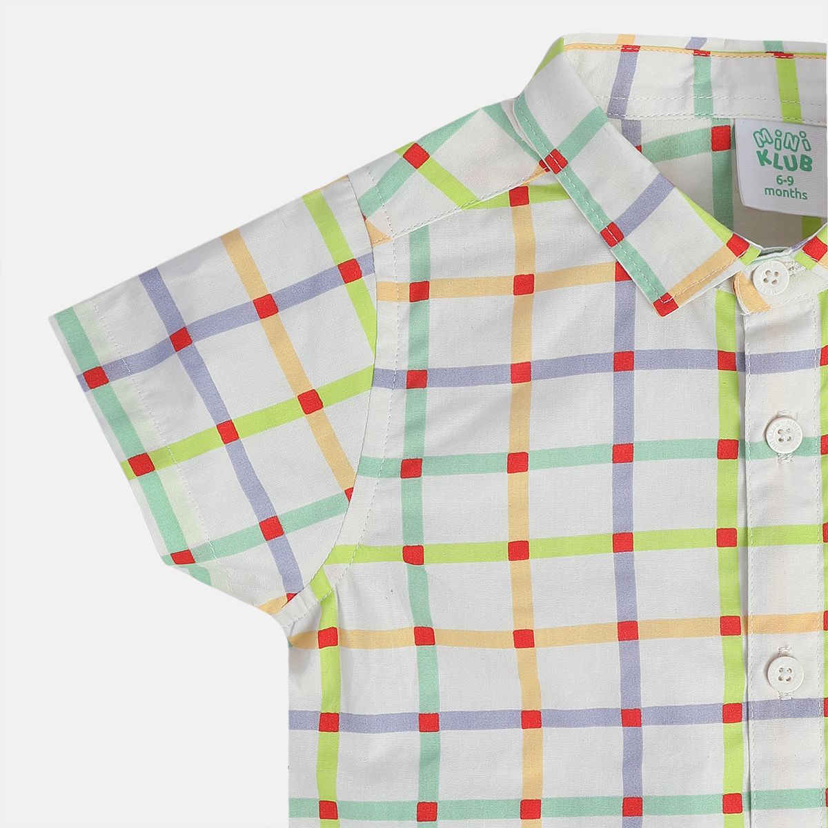 Boys White Collar Short Sleeve Shirt