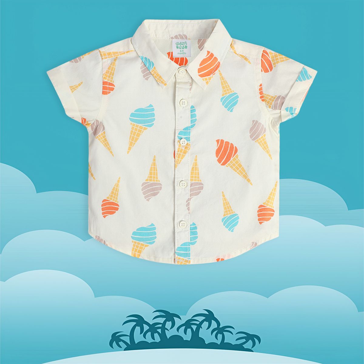 Boys White Collar Short Sleeve Shirt