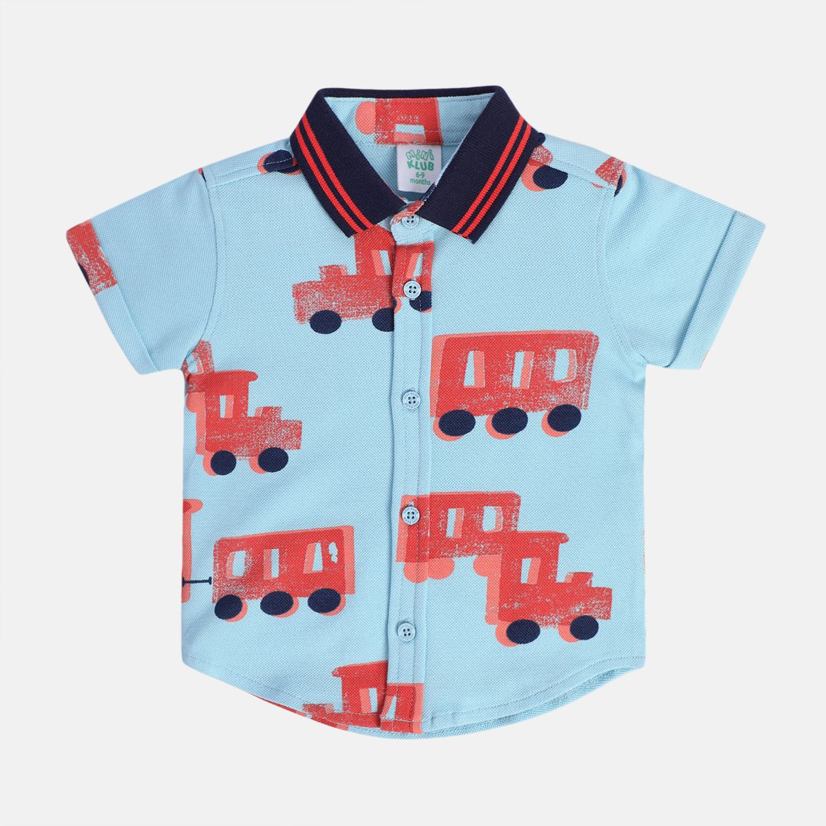 Boys Blue Collar Shirt