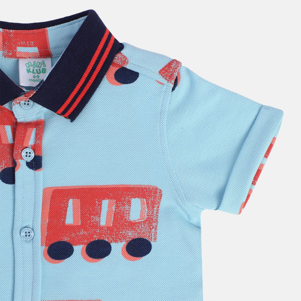 Boys Blue Collar Shirt