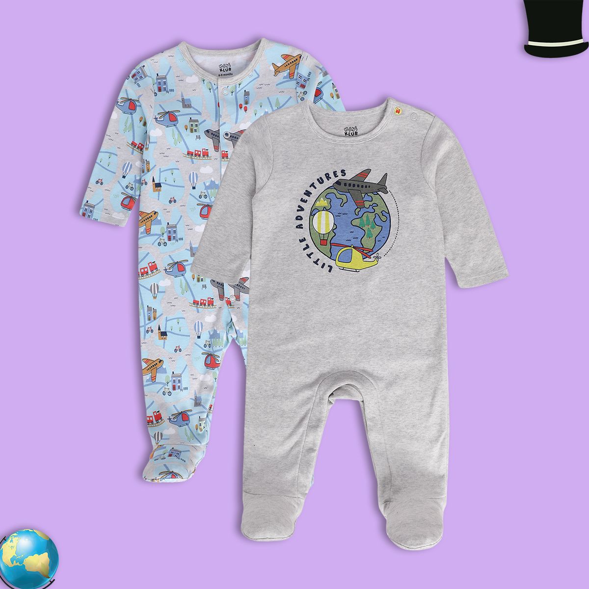 Boys Multi Front Open Sleep Suit