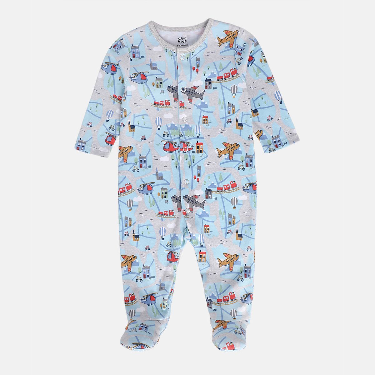 Boys Multi Front Open Sleep Suit