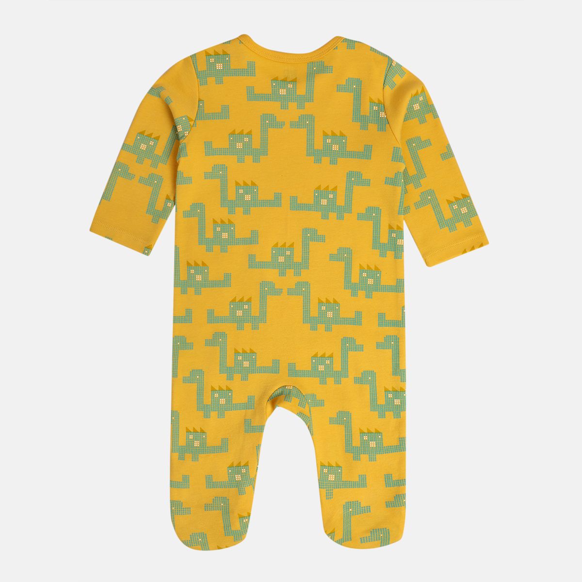 Boys White/Yellow Front Open Sleep Suit