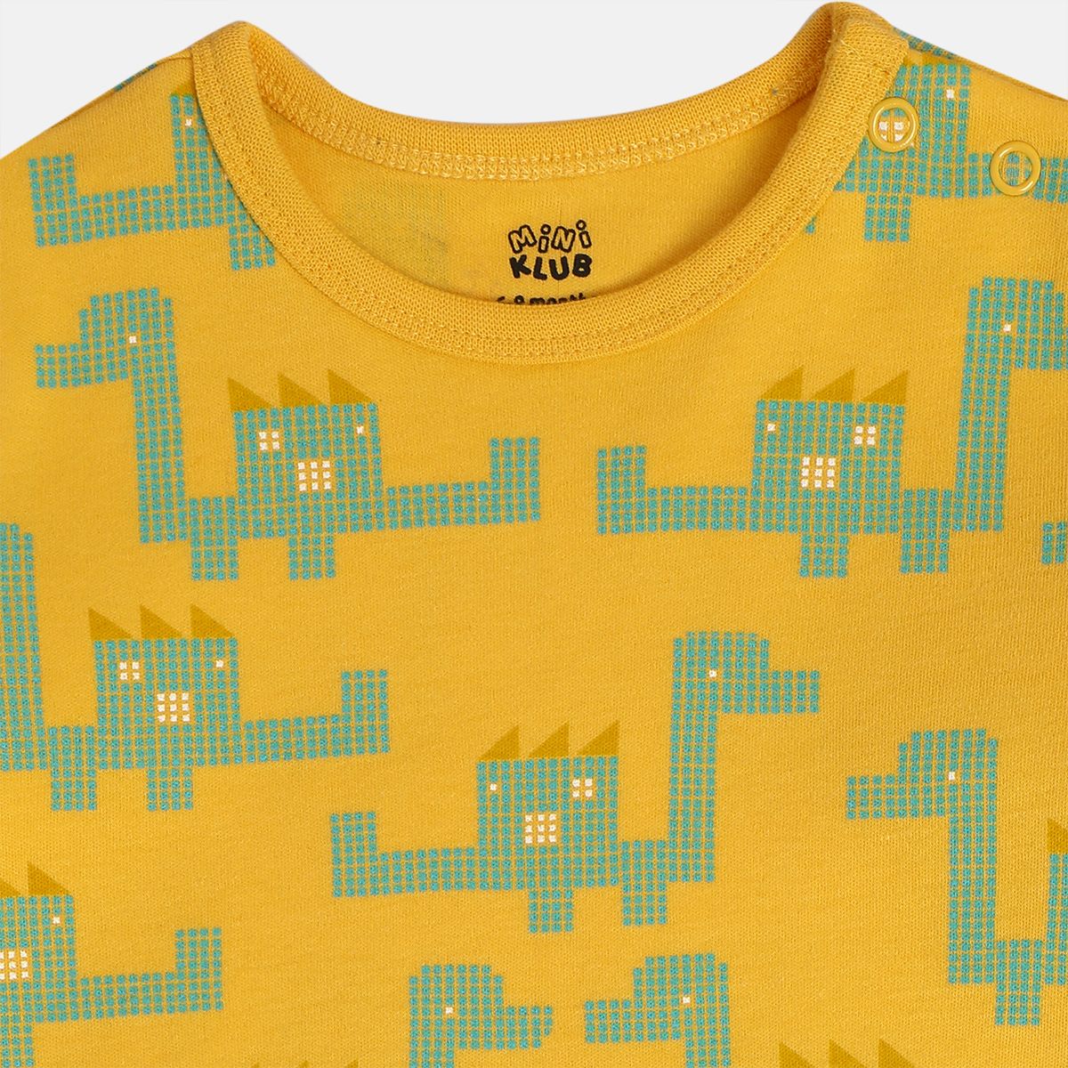 Boys White/Yellow Front Open Sleep Suit