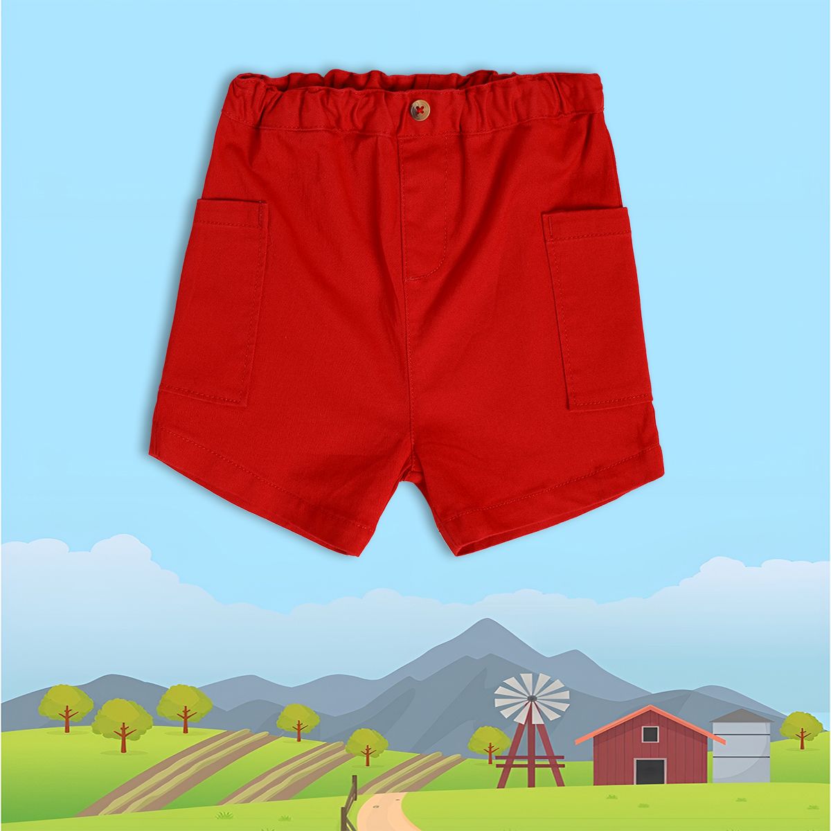 Boys Red Pack Of 1 Shorts