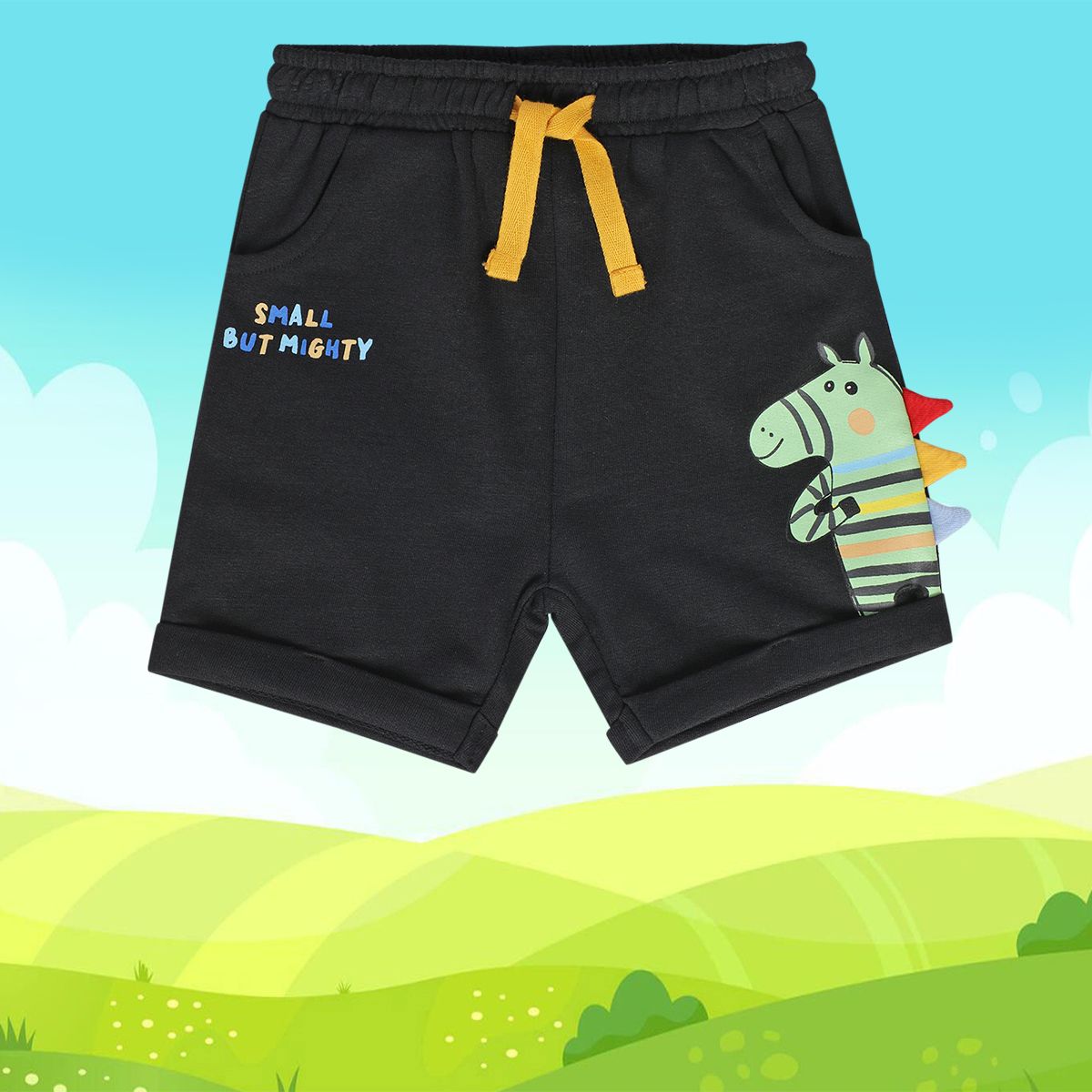 Boys Black Pack Of 1 Shorts