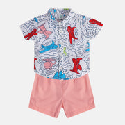 Boys White Pack Of 2 Top And Bottom