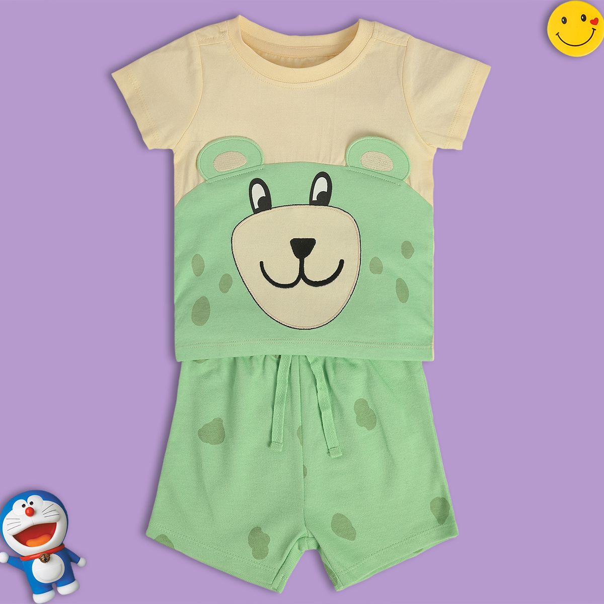 Boys Green Pack Of 2 Top And Bottom