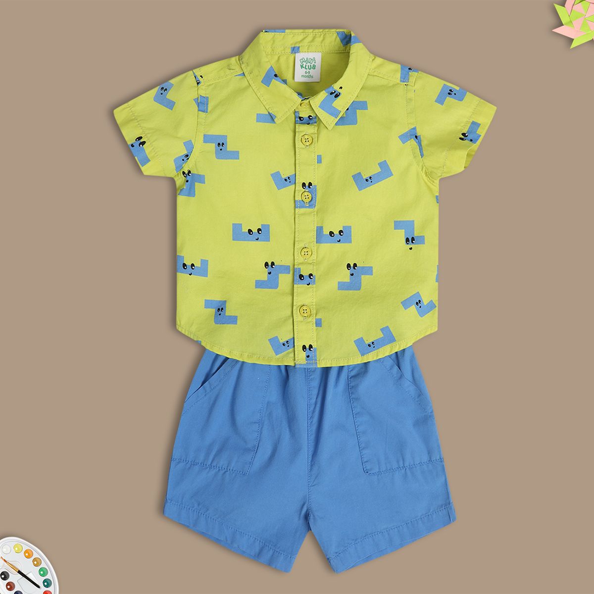 Boys Multi Collar Top And Bottom