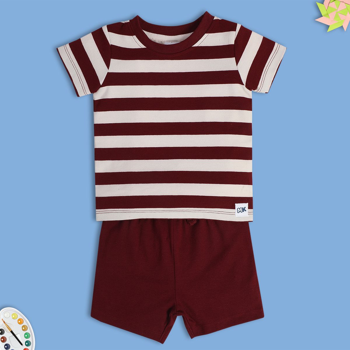 Boys Red Pack Of 2 Top And Bottom