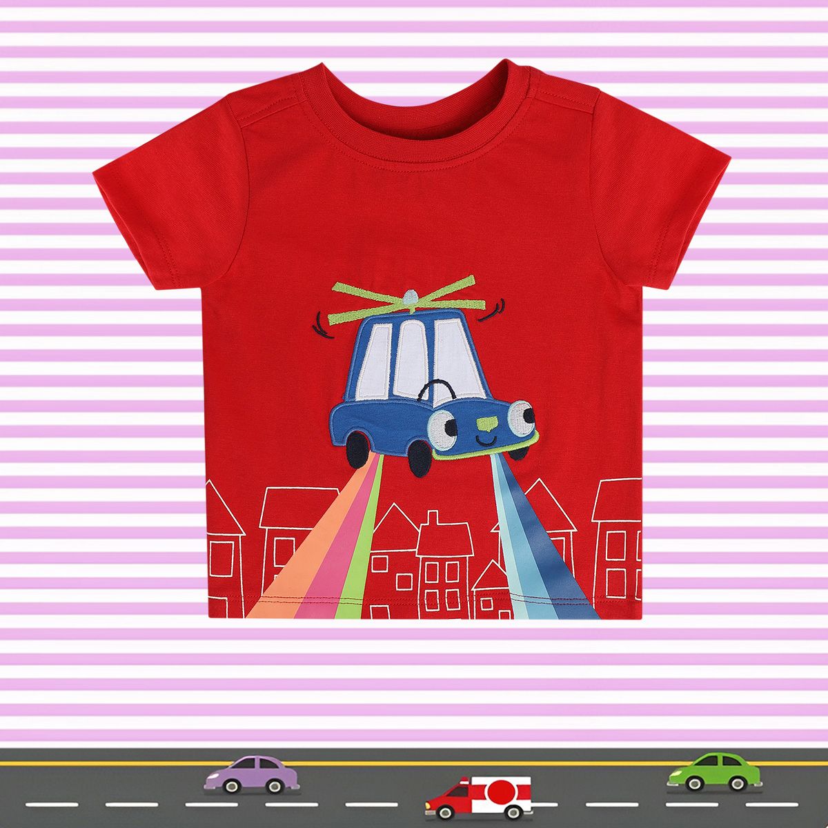 Boys Red Pack Of 1 T-Shirt