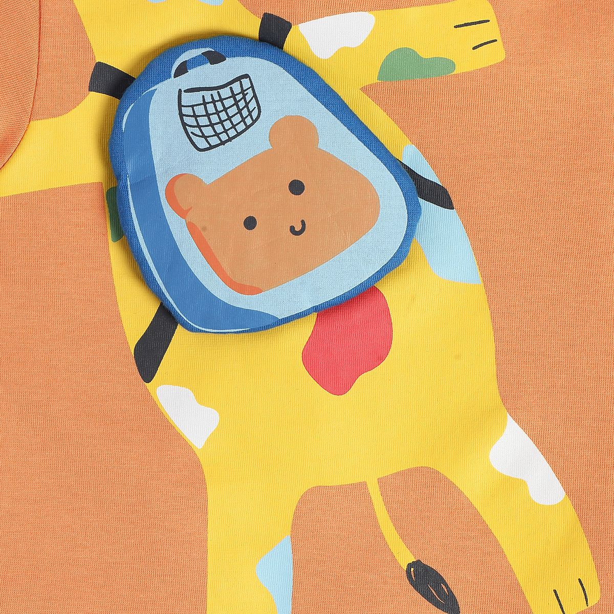 Boys Orange Pack Of 1 T-Shirt