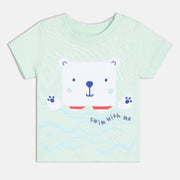 Baby Boys Applique T,Shirt, Light Mint Green