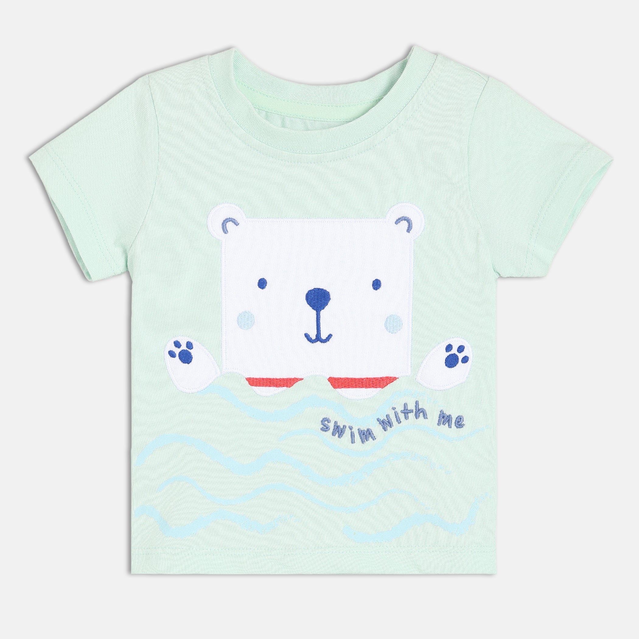 Baby Boys Applique T,Shirt, Light Mint Green