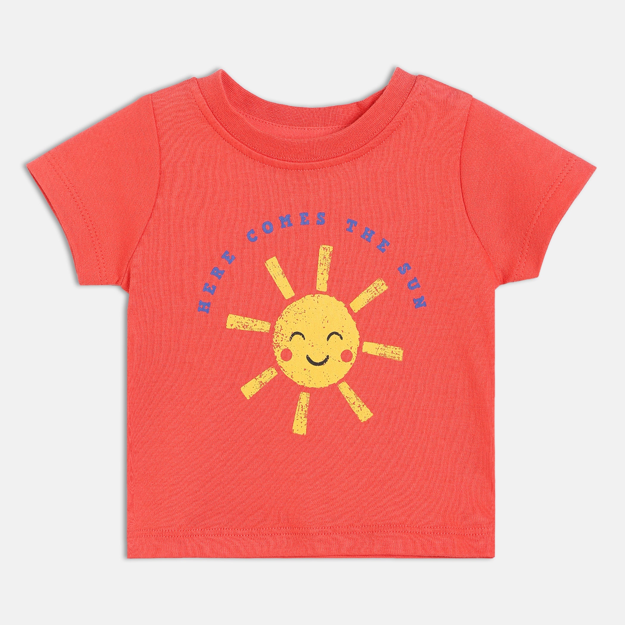 Baby Boys Graphic T,Shirt, Coral Orange