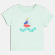 Baby Boys Applique T,Shirt, Light Mint Green