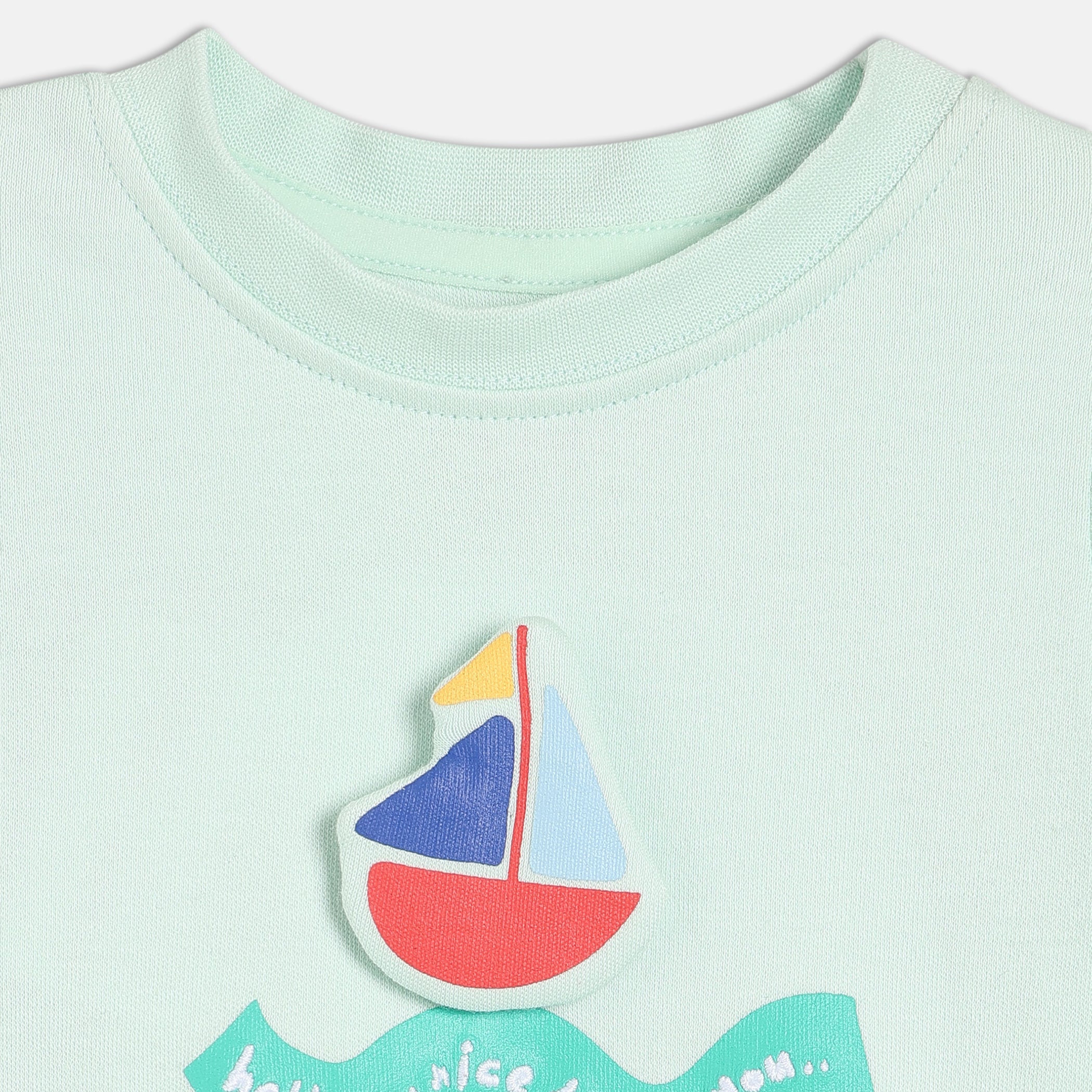 Baby Boys Applique T,Shirt, Light Mint Green