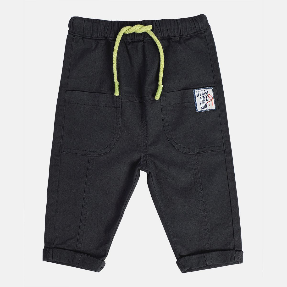 Boys Black Pack Of 1 Woven Pant