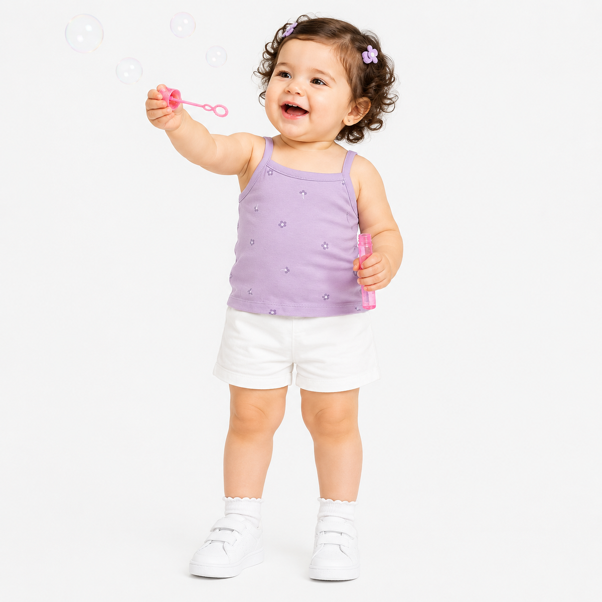 Girls Grey and Lavender Cotton Camisoles Pack of 2 for Everyday Comfort