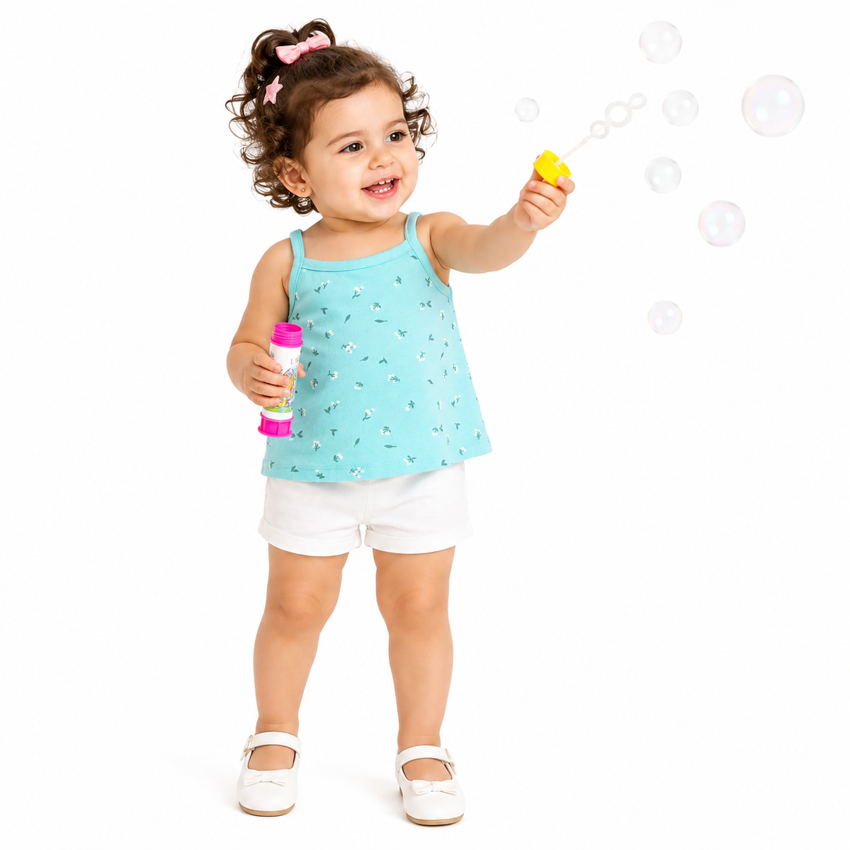 Girls Pink and Aqua Cotton Camisoles Pack of 2 for Everyday Comfort