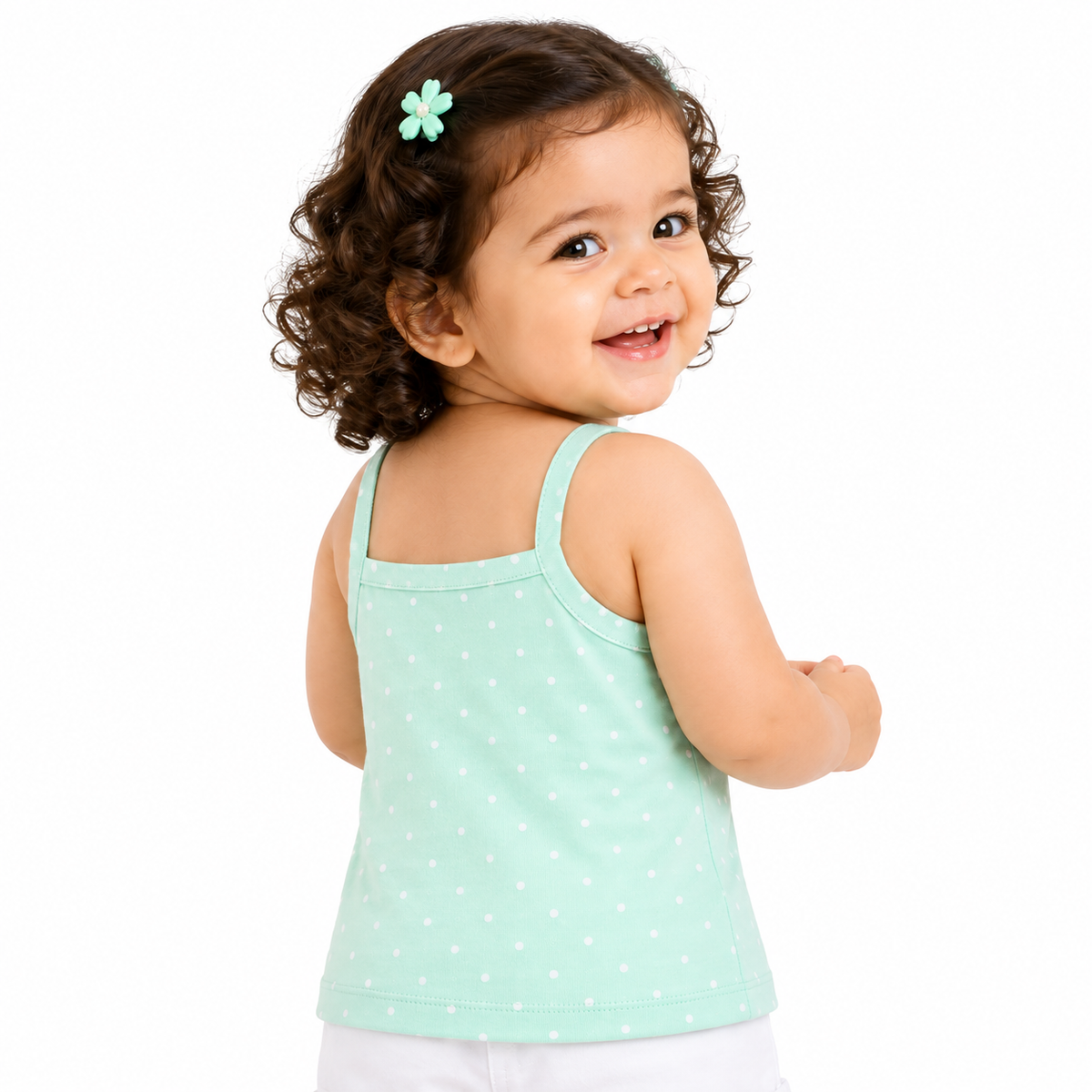 Baby Girls Yellow Cotton Pack of 2 Camisole Casual Wear