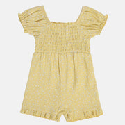 Baby Girls Floral Printed Woven Dress, Yellow