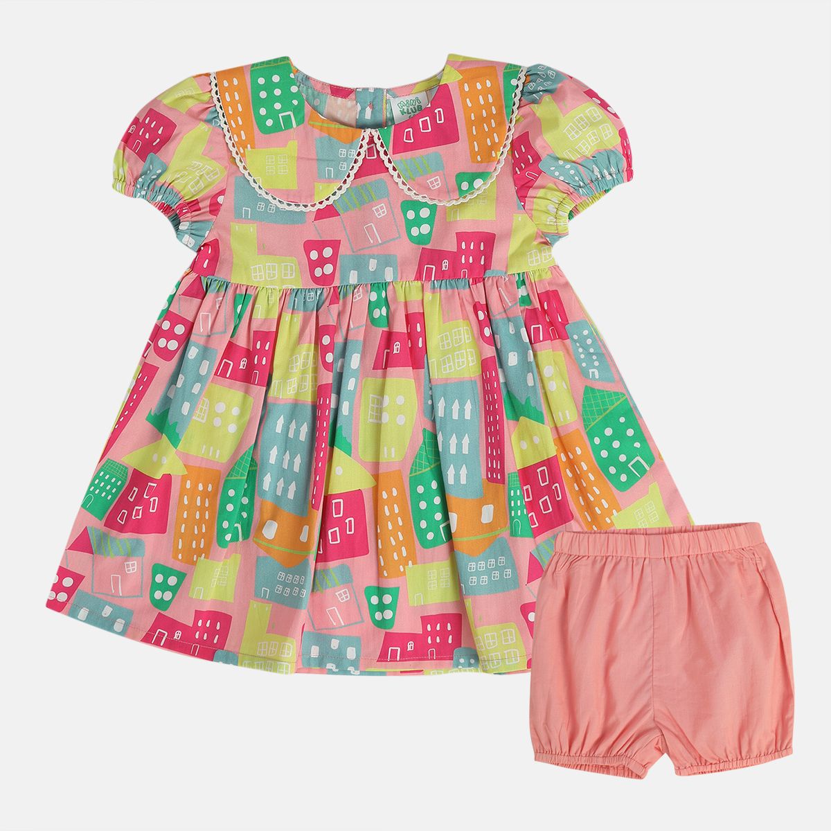 Girls Multi Sleeve Less Dress