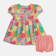 Girls Multi Sleeve Less Dress