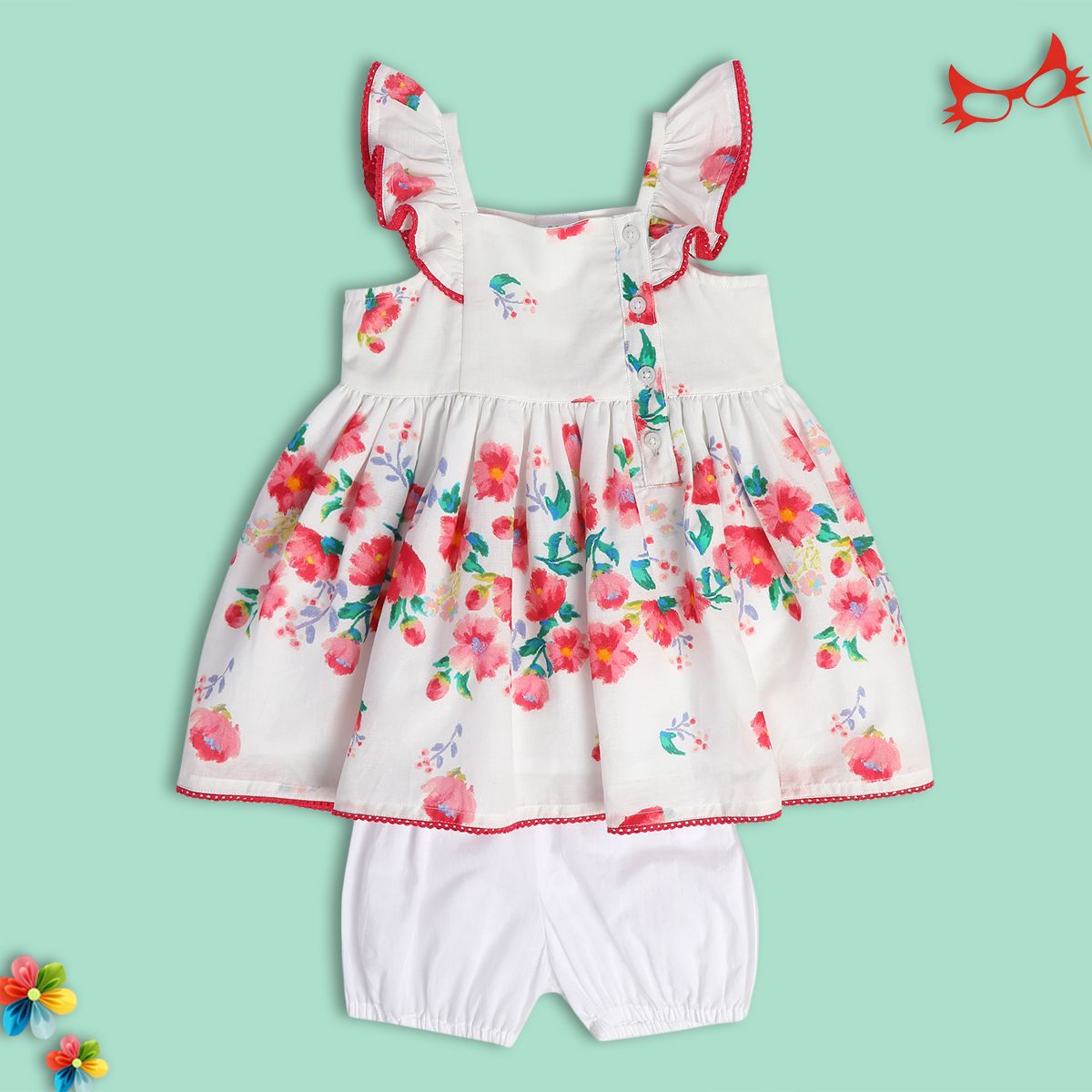 Girls White Pack Of 2 Dress