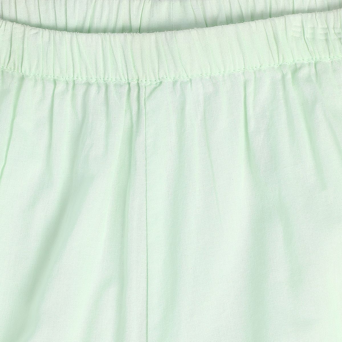 Girls Green Round Neck Sleeve Less Dress