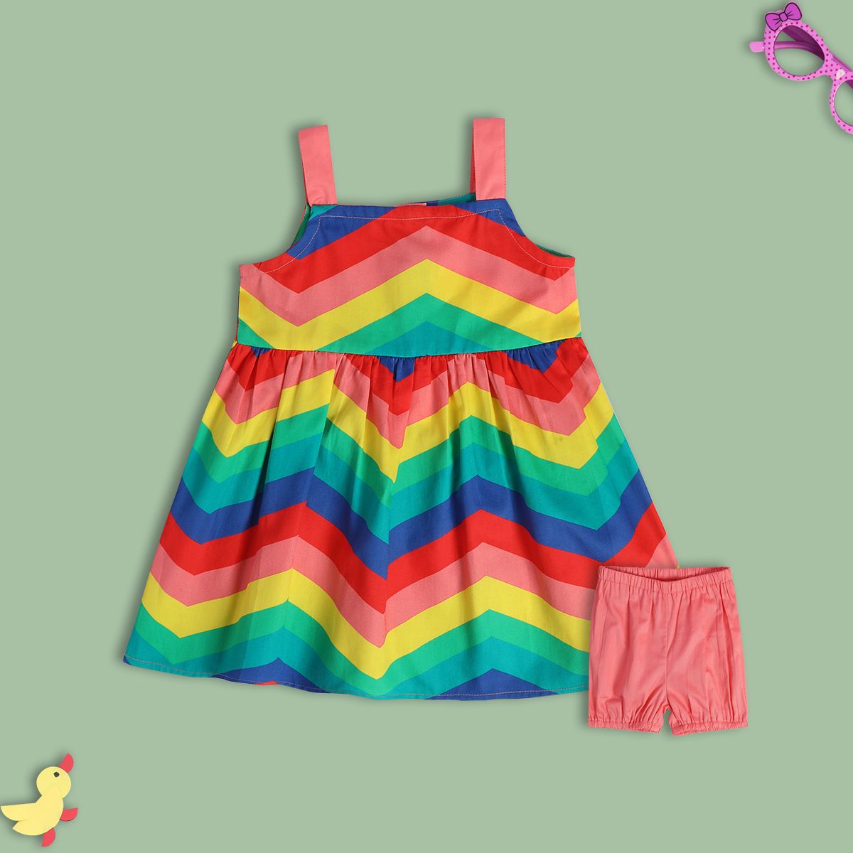 Girls Multicolor Pack Of 2 Dress