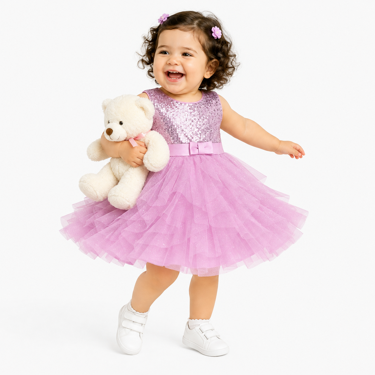 Girls Pink Pack Of 1 Dress
