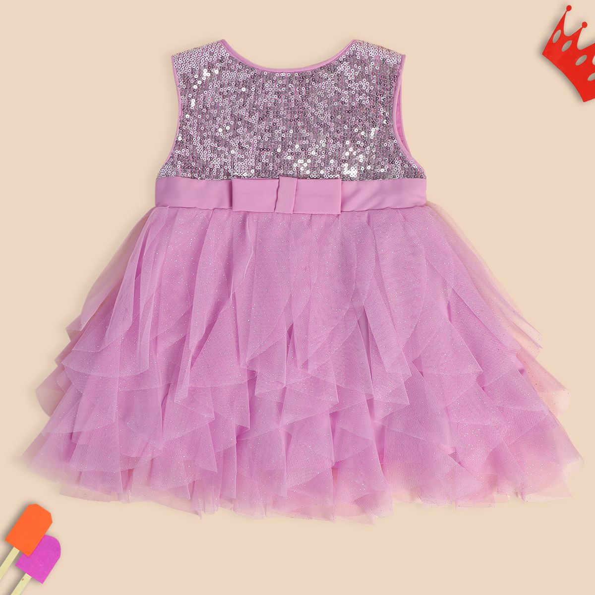 Girls Pink Pack Of 1 Dress
