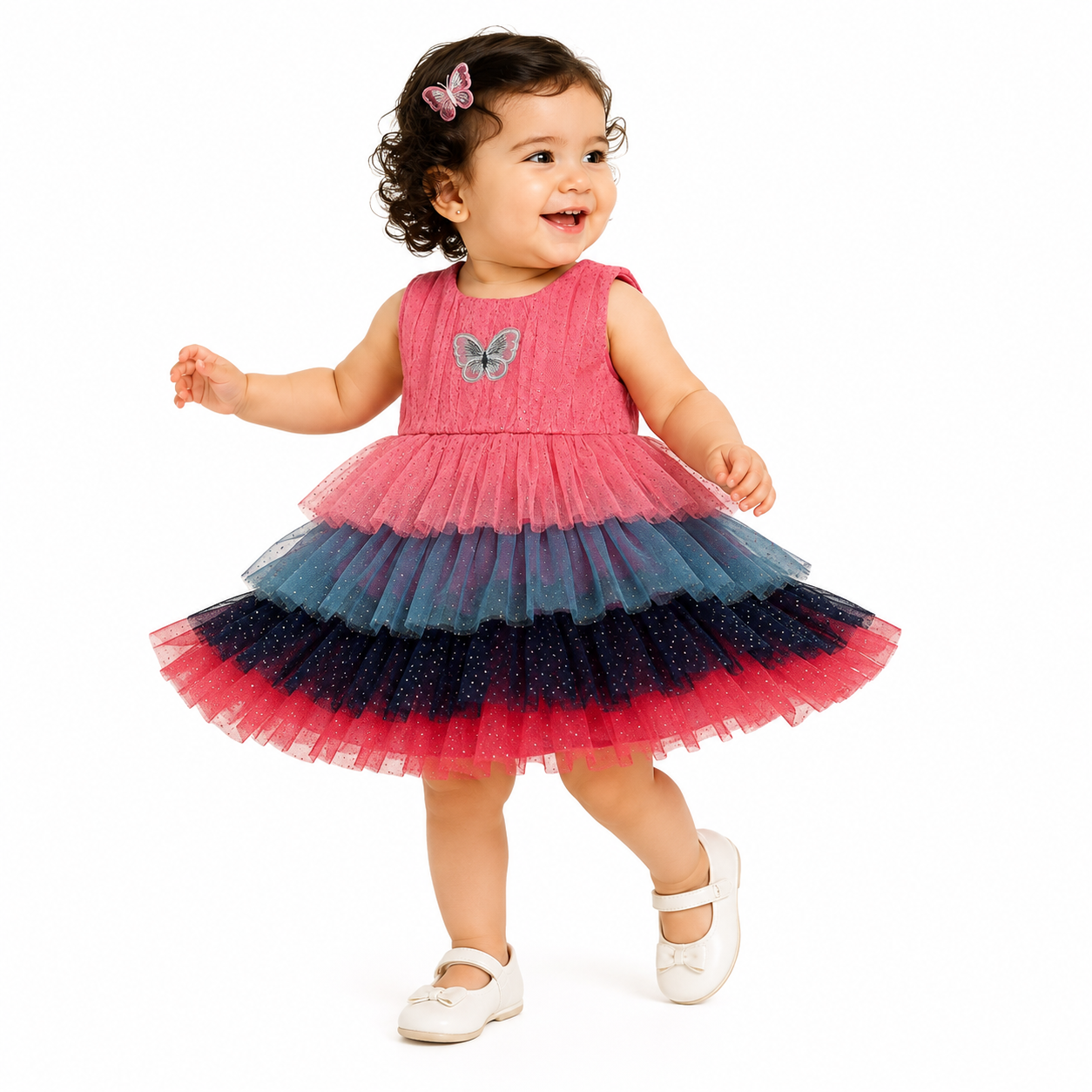 Girls Multicolor Pack Of 1 Dress