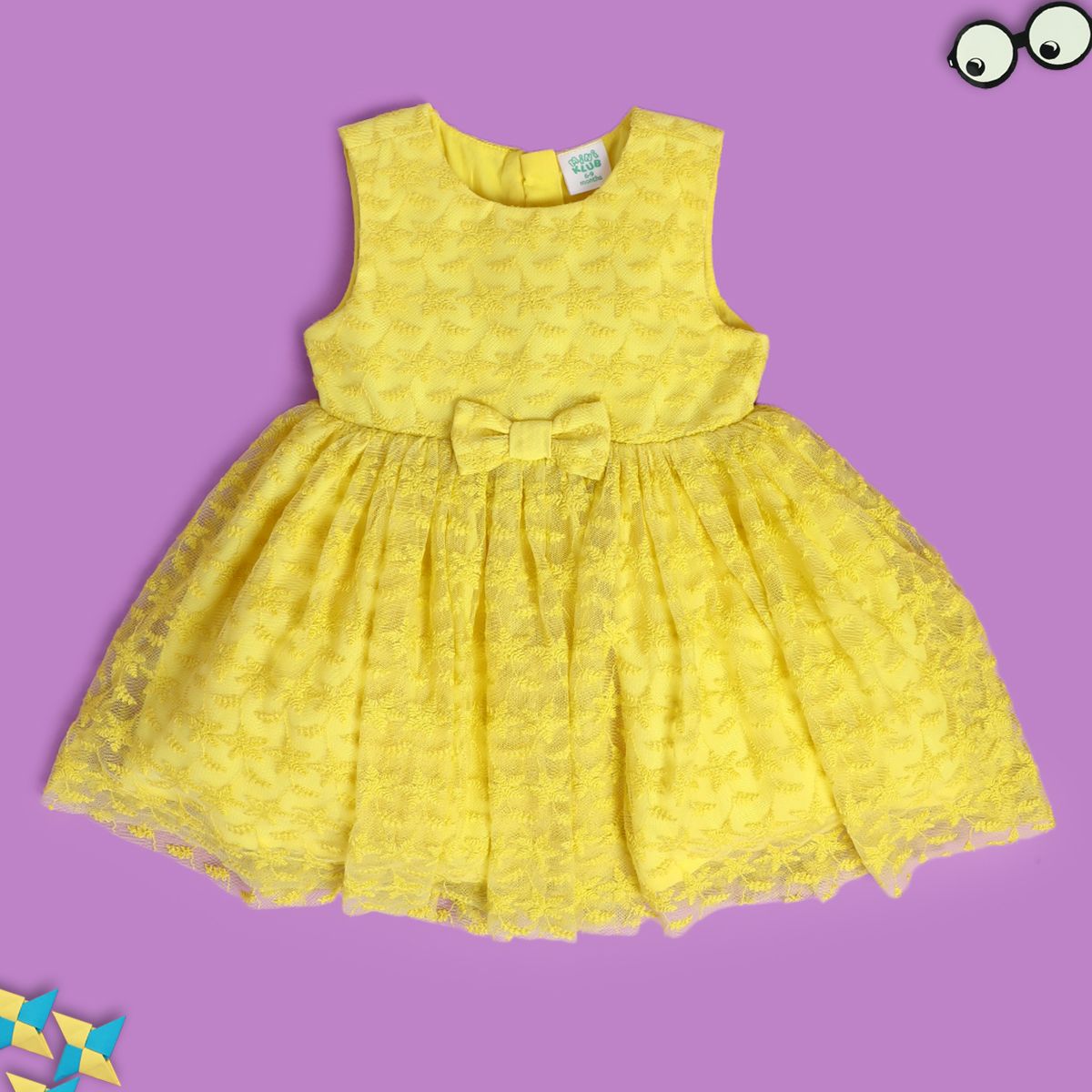 Girls Mustard Pack Of 1 Dress