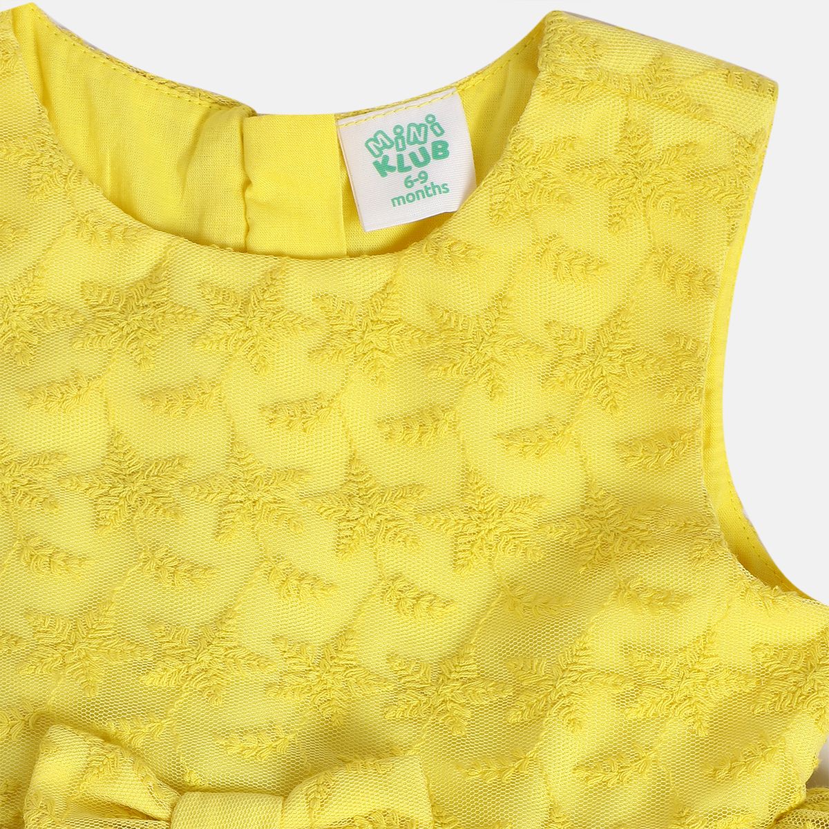 Girls Mustard Pack Of 1 Dress