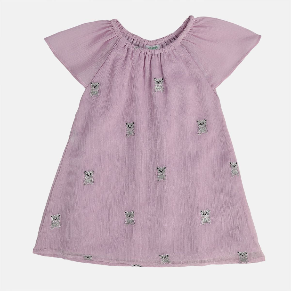 Girls Lilac Cap Sleeve Dress