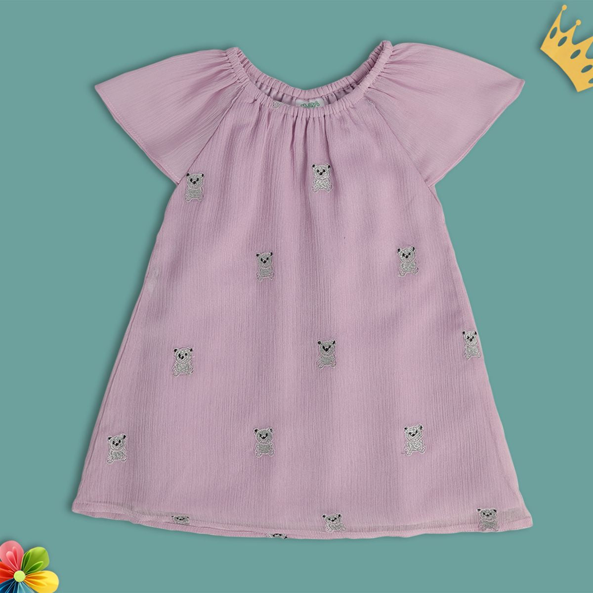 Girls Lilac Cap Sleeve Dress