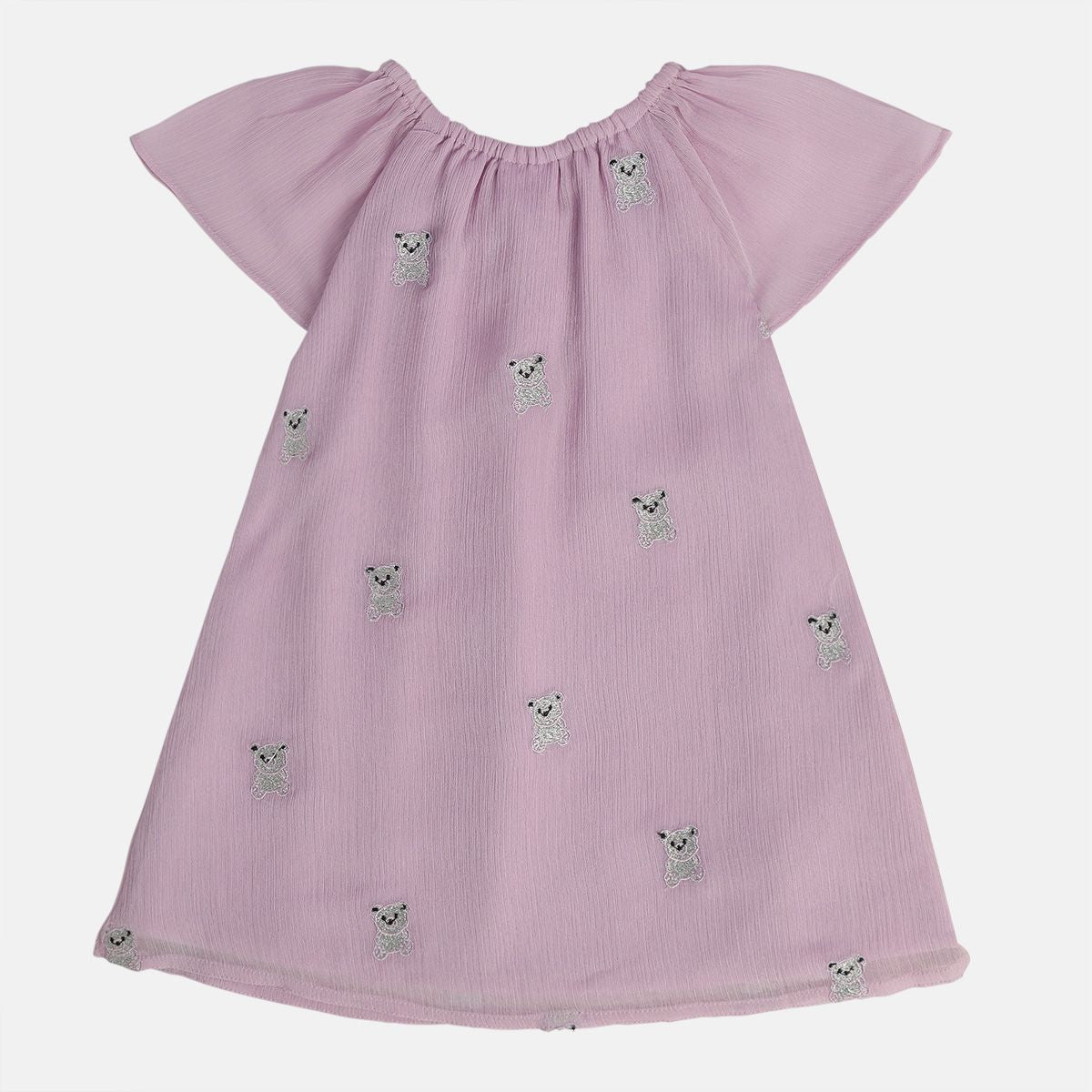 Girls Lilac Cap Sleeve Dress