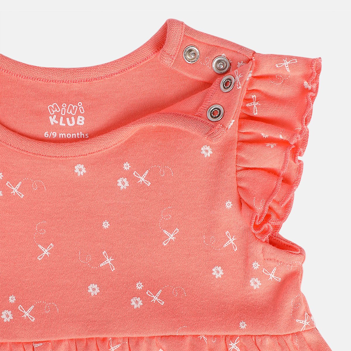 Girls Peach/Red Dress