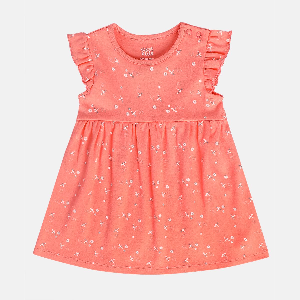 Girls Peach/Red Dress