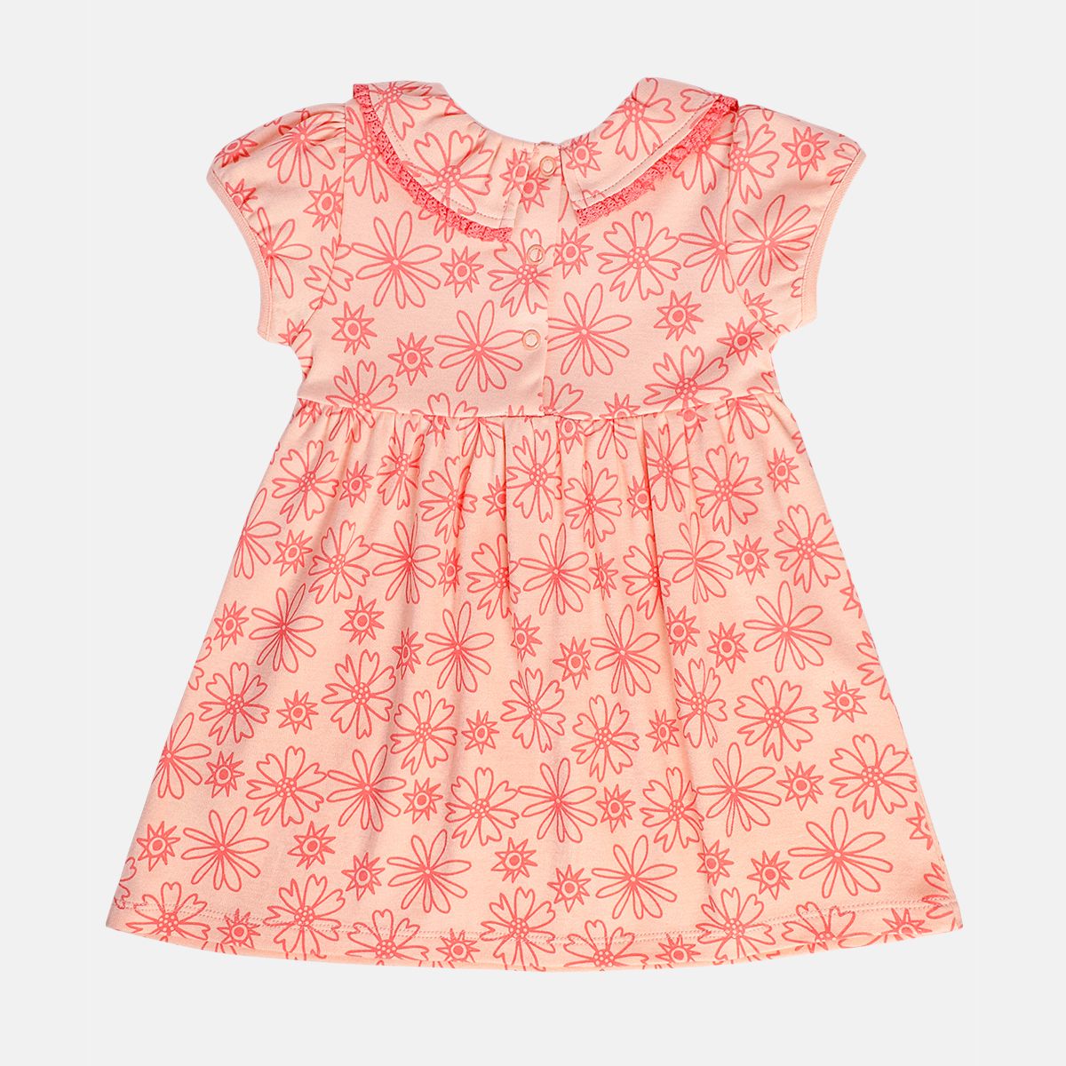 Girls Peach/Red Dress