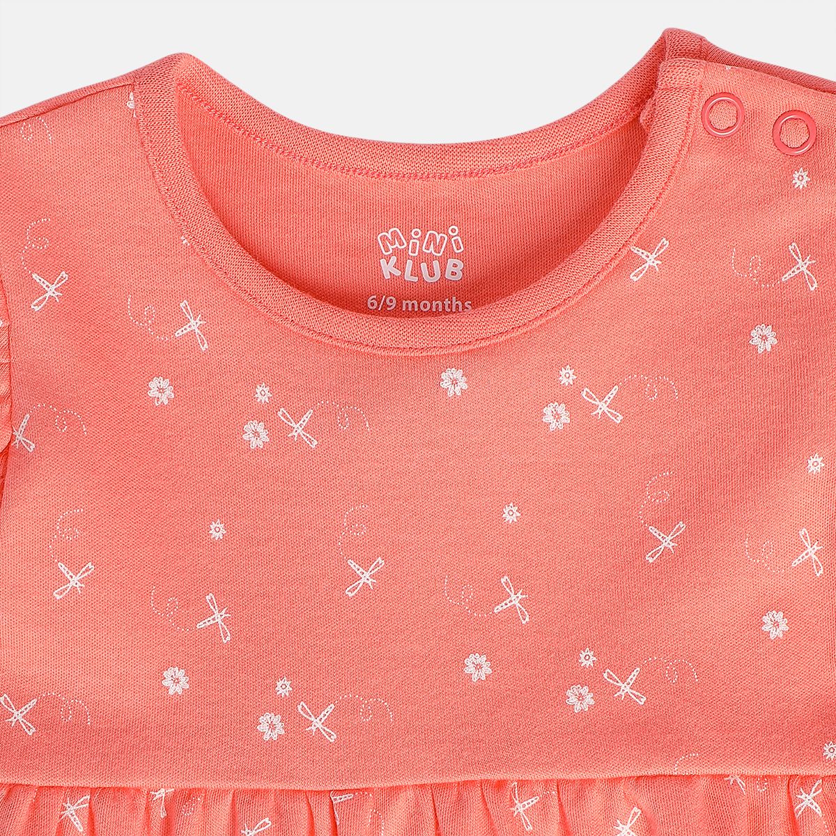 Girls Peach/Red Dress