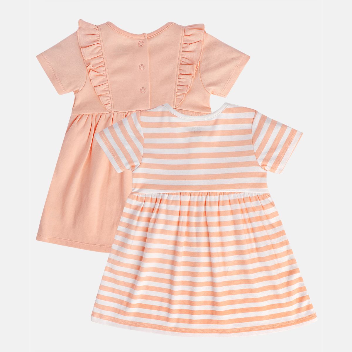 Girls Peach/White Dress