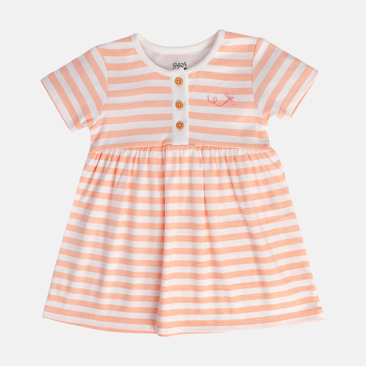 Girls Peach/White Dress