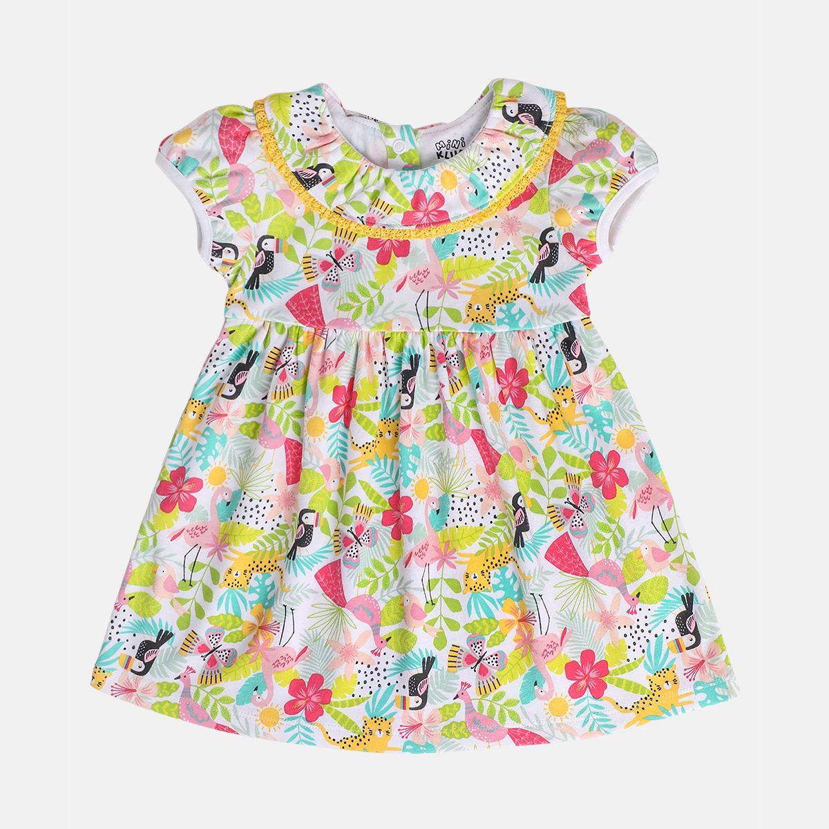 Girls Yellow/White Dress