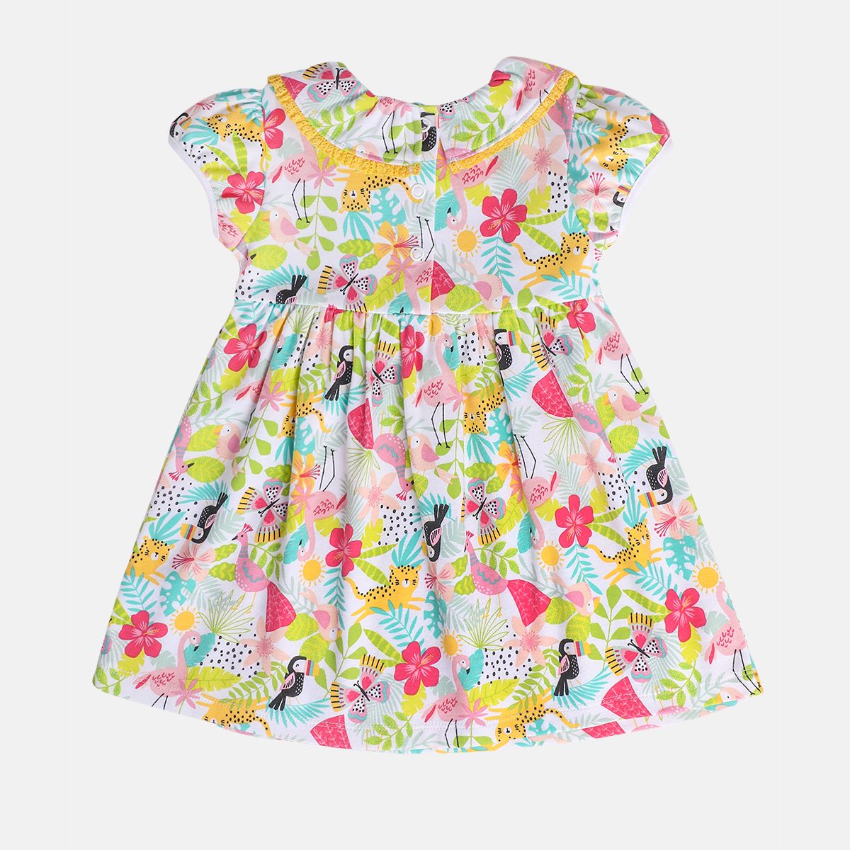 Girls Yellow/White Dress