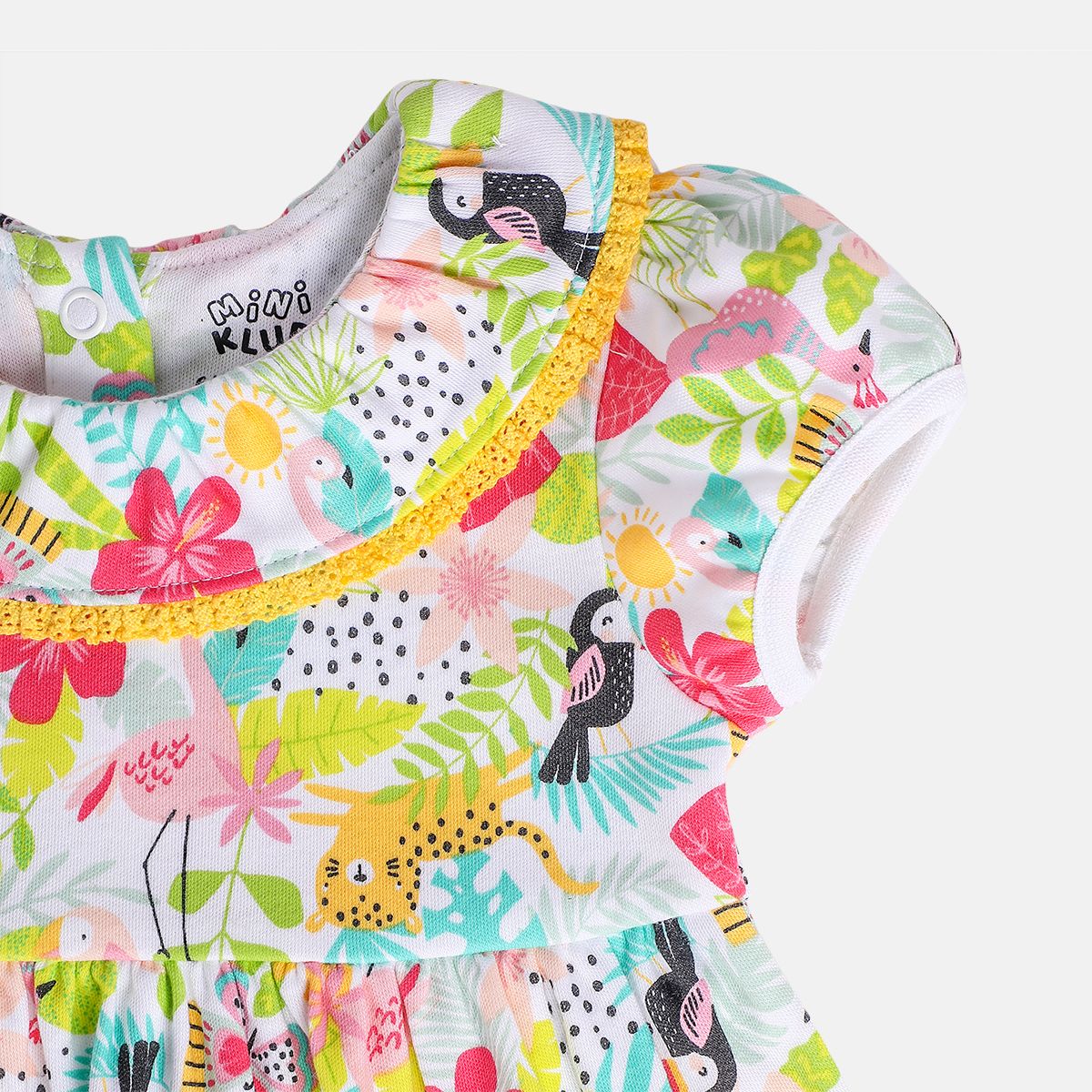 Girls Yellow/White Dress