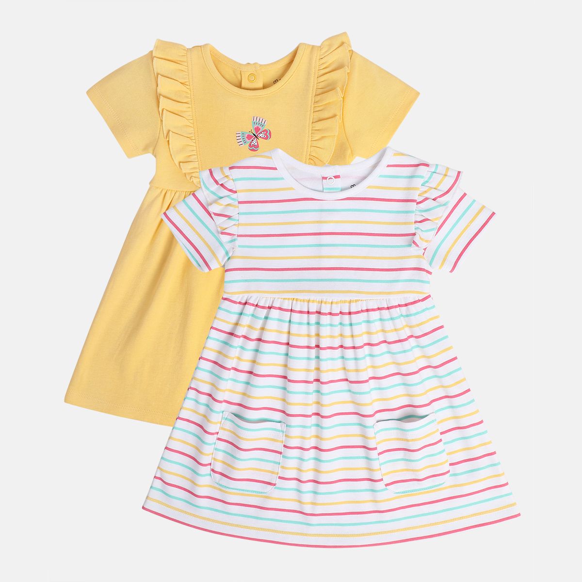 Girls White/Yellow Dress