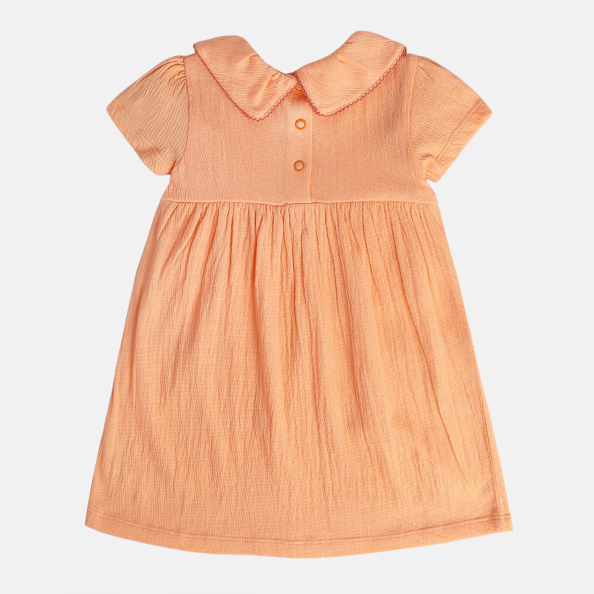 Girls Orange Peter Pan Collar Dress
